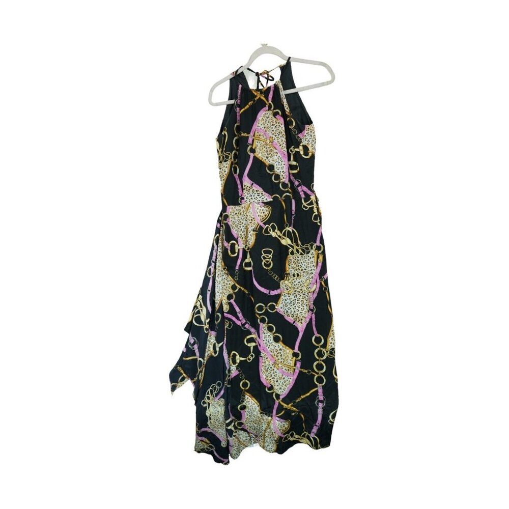 Vintage SPENSER JEREMY Silk Halter Sleeveless Maxi Dress Size 4 ~‎ Women's
